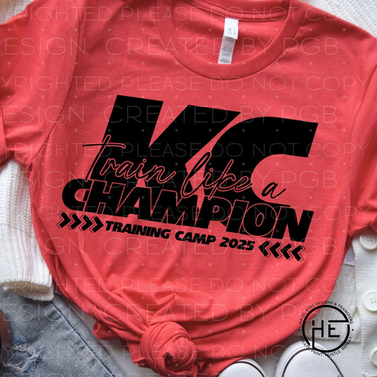 KC Chiefs Training Camp Train like a Champ- DTF Transfer