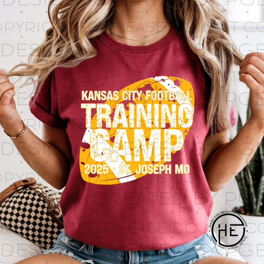 KC Chiefs Training Camp Yellow Football- DTF Transfer