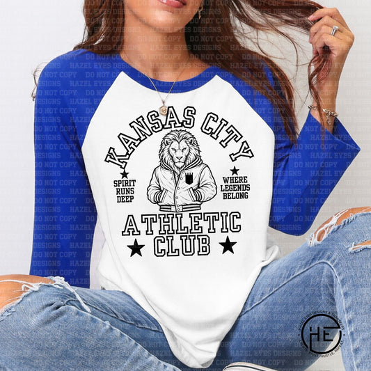KC Baseball Athletic Club Blk- DTF Transfer