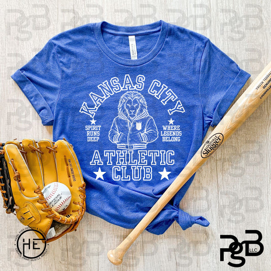 KC Baseball Athletic Club Wht- DTF Transfer