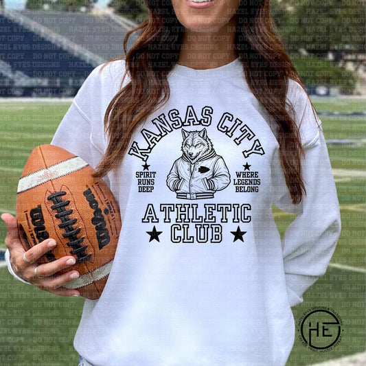 KC Football Athletic Club Blk- DTF Transfer