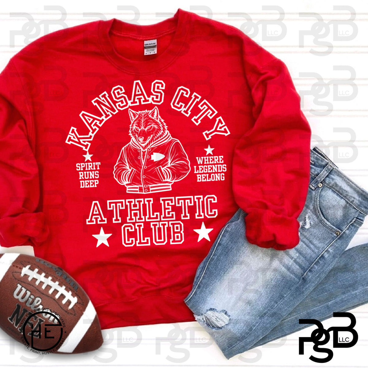 KC Football Athletic Club Wht- DTF Transfer