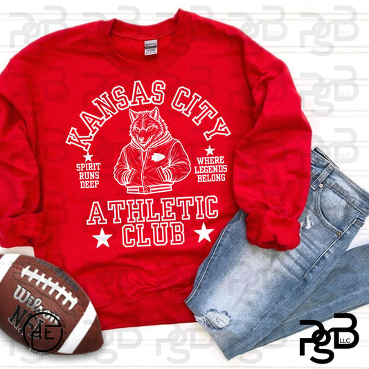 KC Football Athletic Club Wht- DTF Transfer