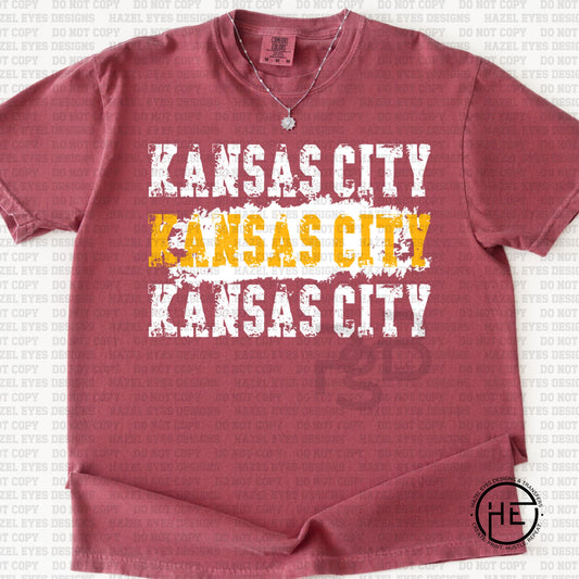 Kansas City Distressed Football - DTF Transfer