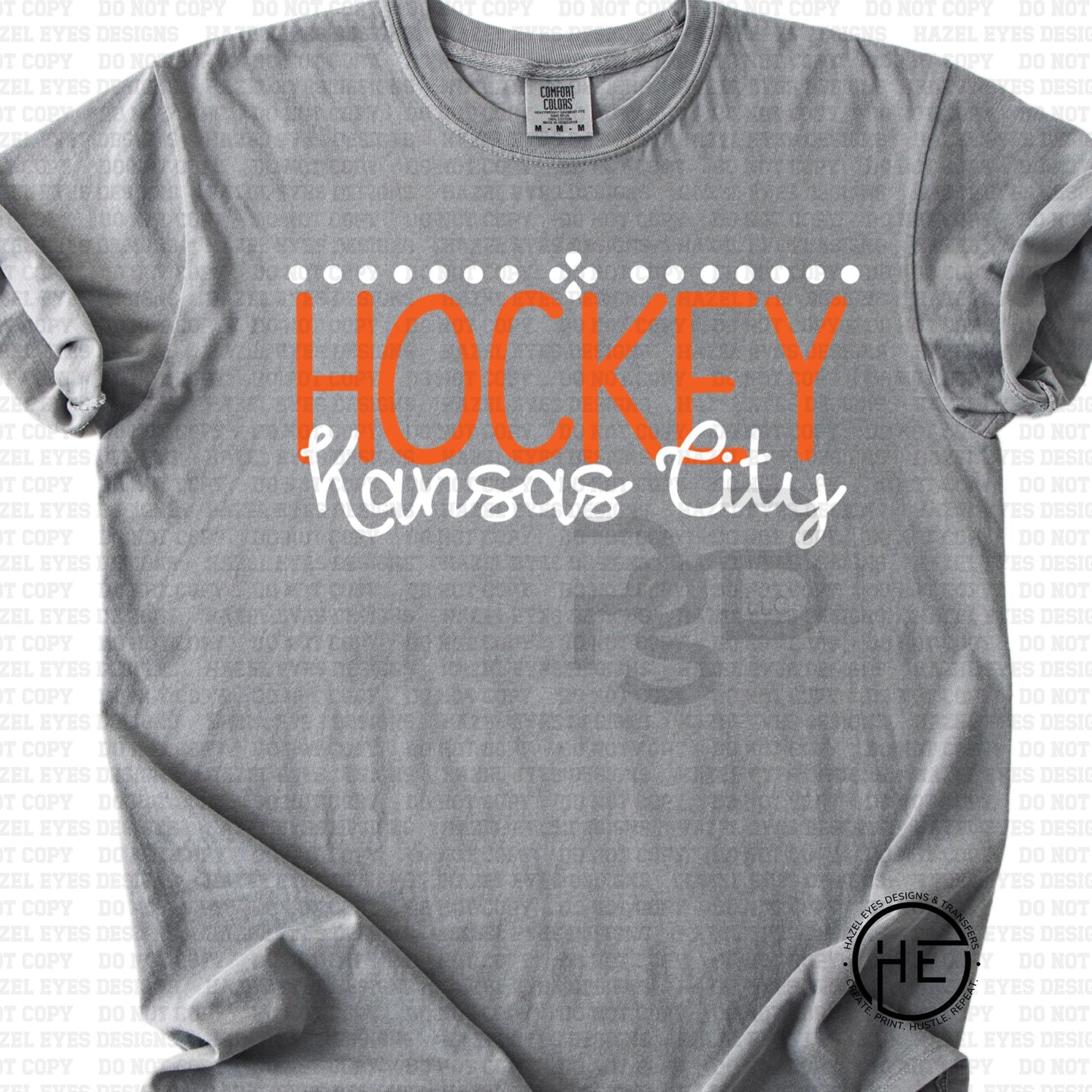 Hockey Kansas City Simple Dots - DTF Transfer