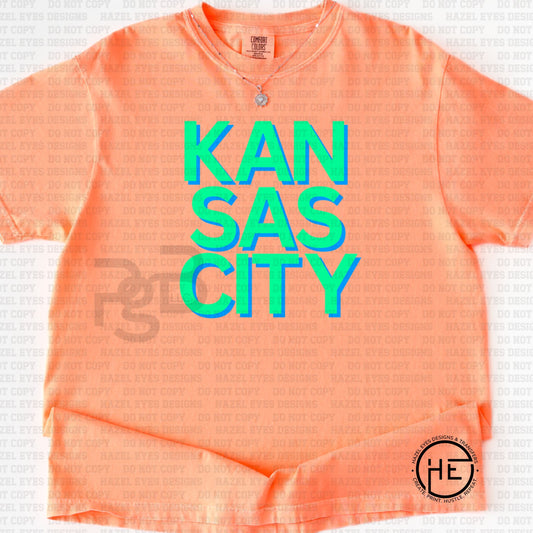 Kansas City Blue and Green - DTF Transfer