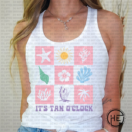 Tan O'clock - DTF Transfer