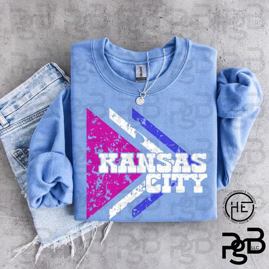 Retro Triangle KC City Connect Baseball - DTF Transfer