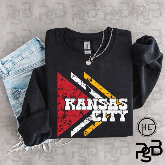 Retro Triangle KC Football - DTF Transfer