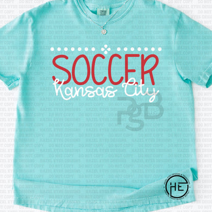 Women's Soccer Kansas City Simple Dots - DTF Transfer