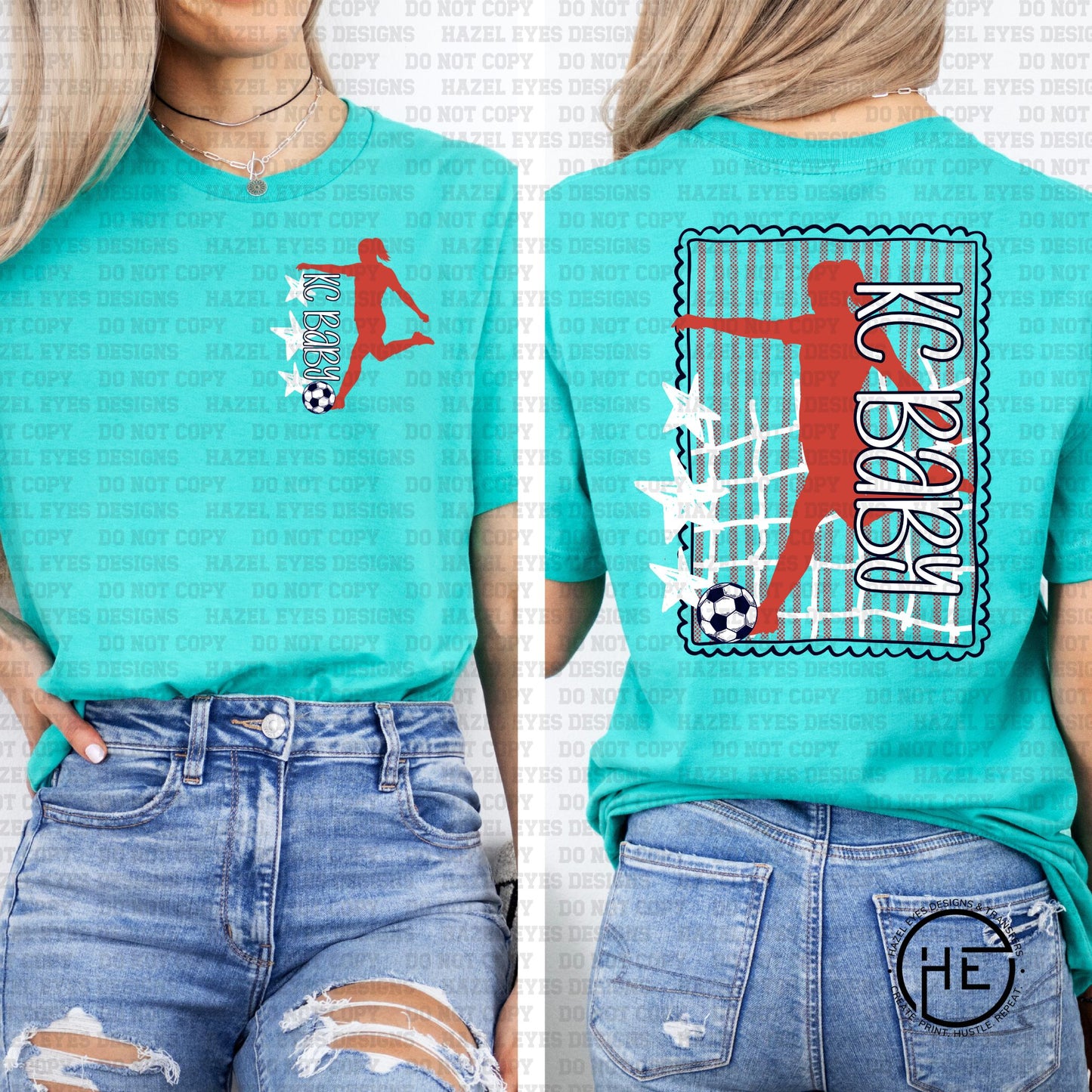 KC Women's Soccer Silhouette - DTF Transfer