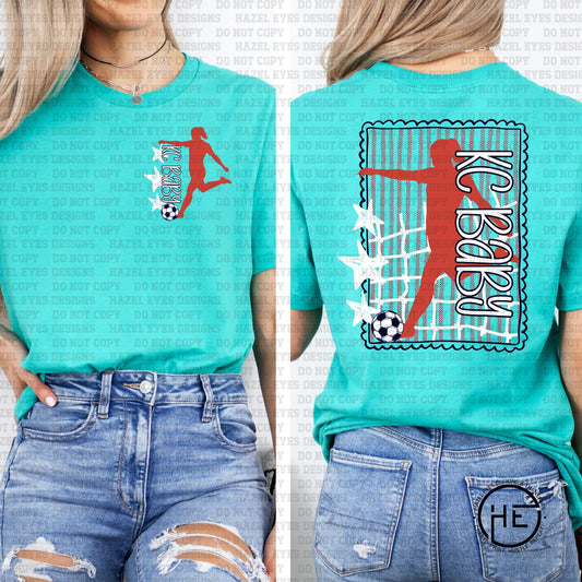 KC Women's Soccer Silhouette - DTF Transfer