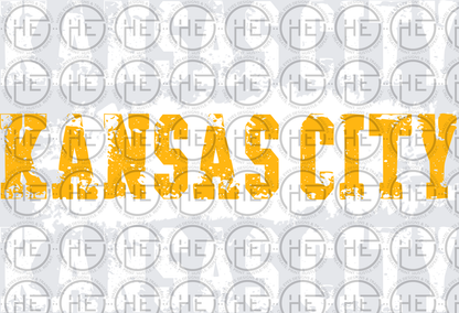 Kansas City Distressed Football - DTF Transfer