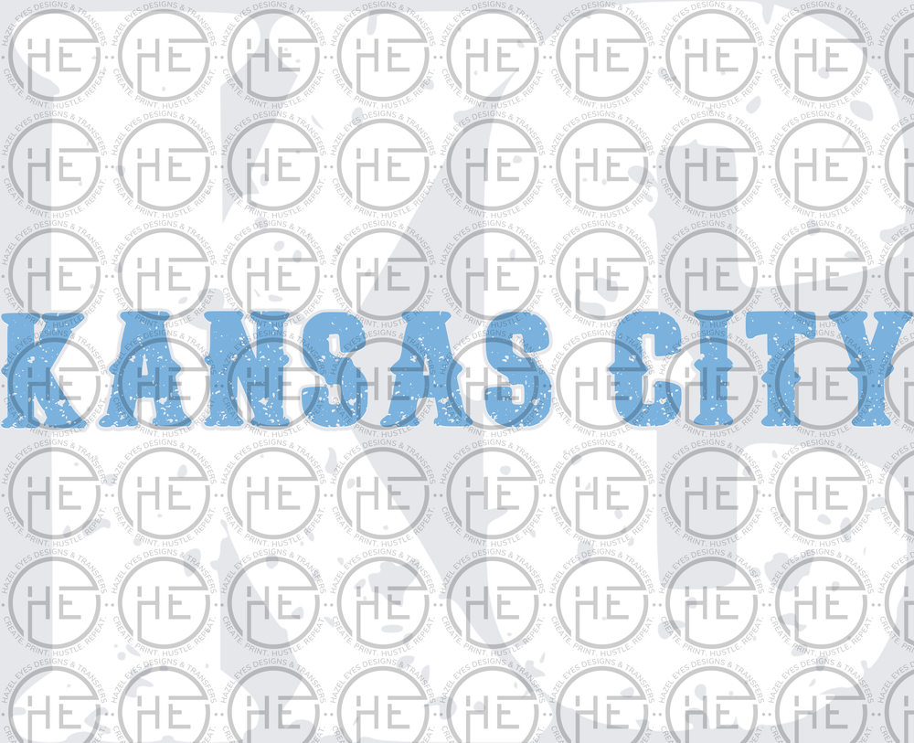 Grunge KC Baseball - DTF Transfer