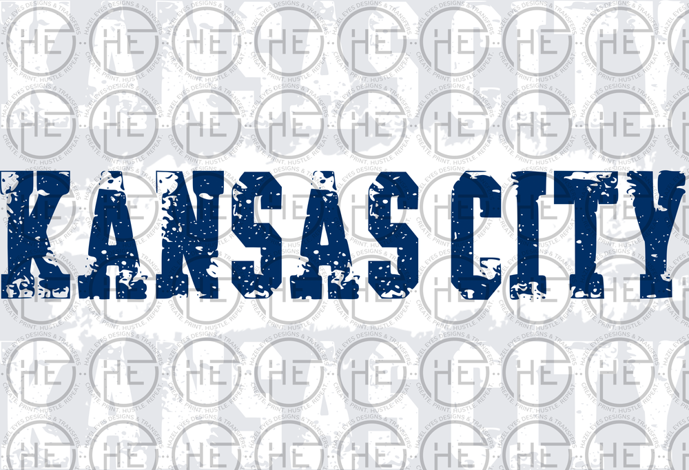 Kansas City Distressed Men's Soccer - DTF Transfer