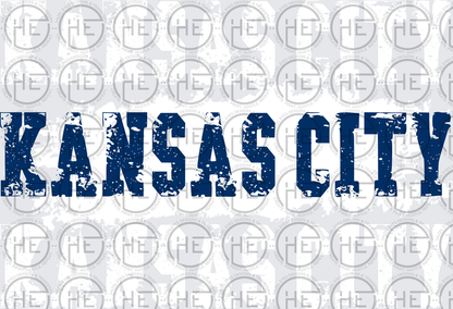 Kansas City Distressed Men's Soccer - DTF Transfer
