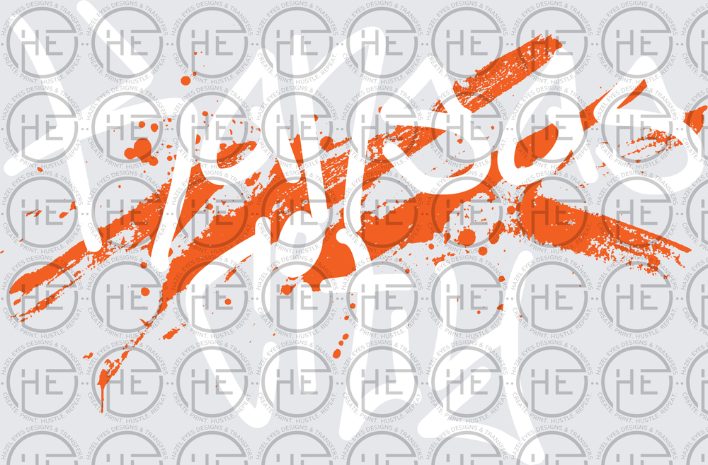 KC Hockey Graffiti Paint - DTF Transfer