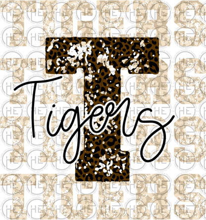 Tigers Leopard Print Letters