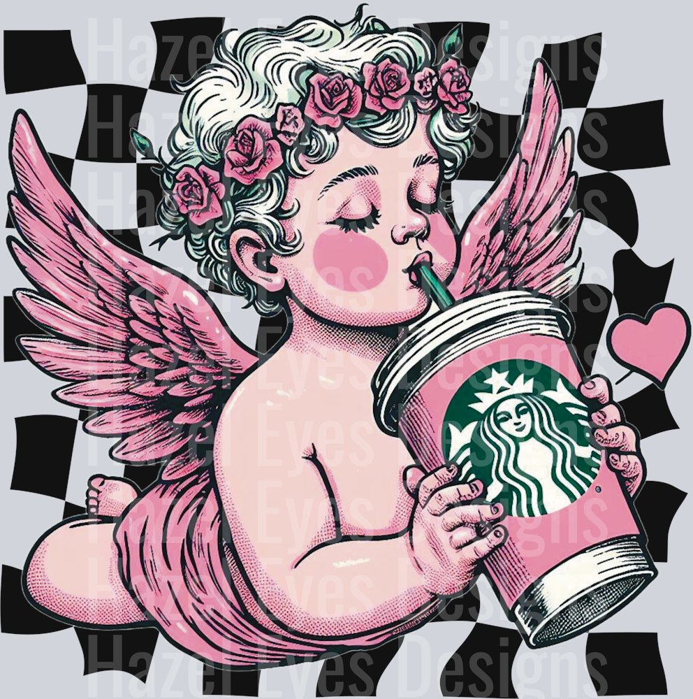 Cupid Starbucks with logo