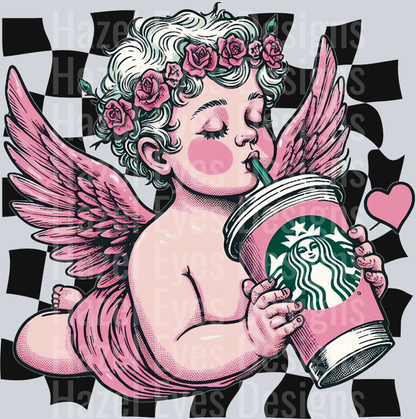 Cupid Starbucks with logo