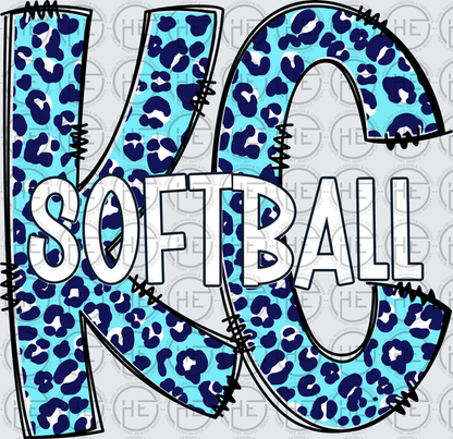 Leopard KC Softball - DTF Transfer