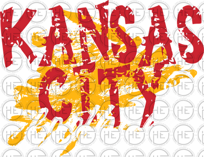 Paint Splatter Kansas City Football - DTF Transfer