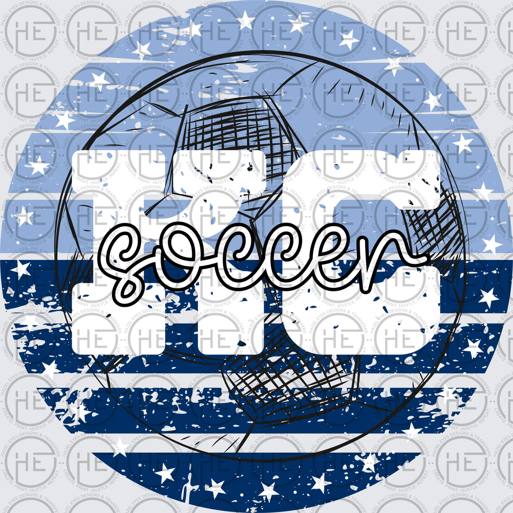 KC Soccer Distressed Circle - DTF Transfer