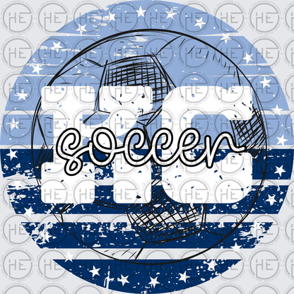 KC Soccer Distressed Circle - DTF Transfer