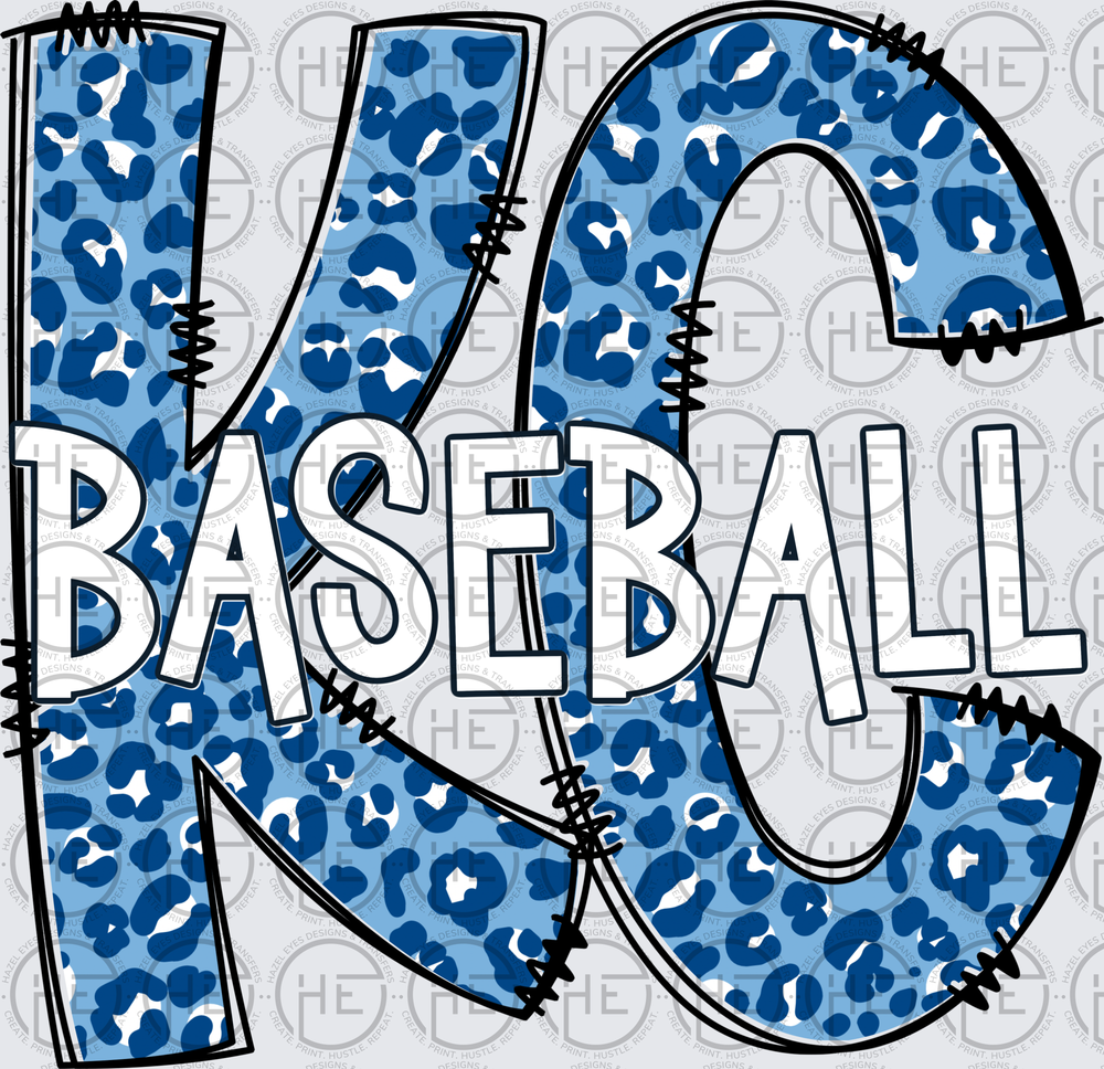 Leopard KC Baseball - DTF Transfer