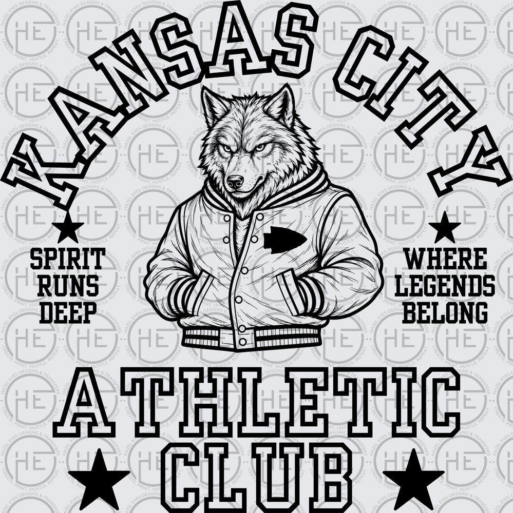KC Football Athletic Club Blk- DTF Transfer