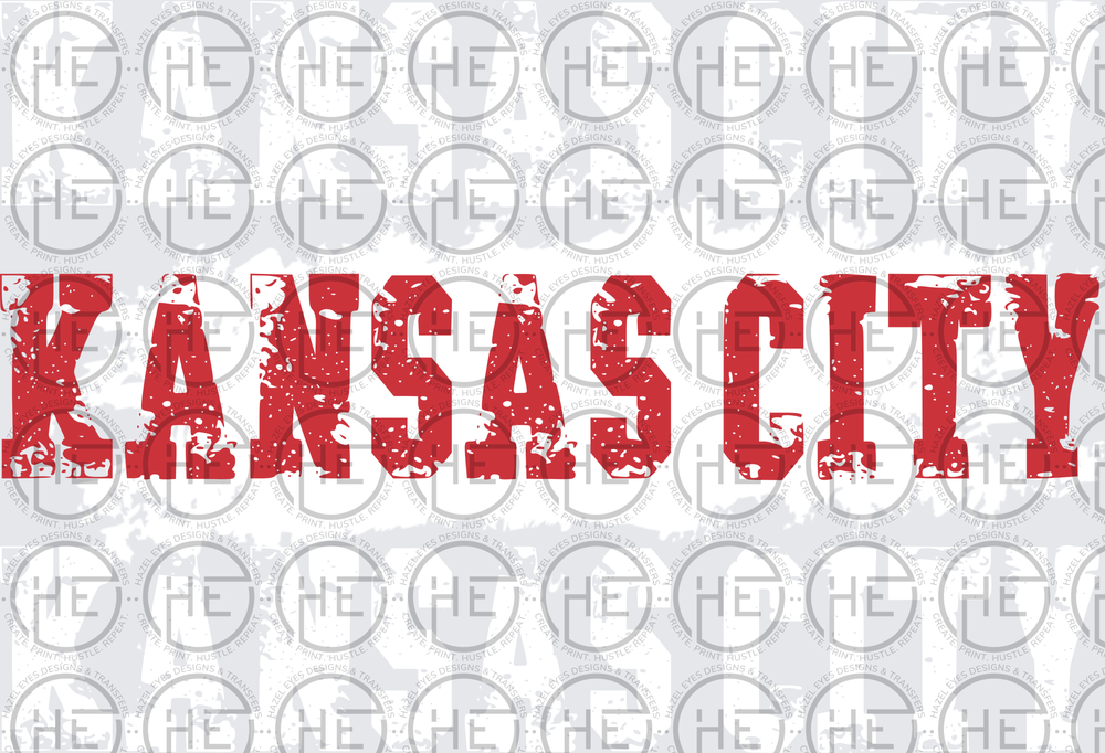 Kansas City Distressed Women's Soccer - DTF Transfer