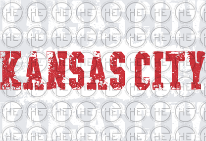 Kansas City Distressed Women's Soccer - DTF Transfer