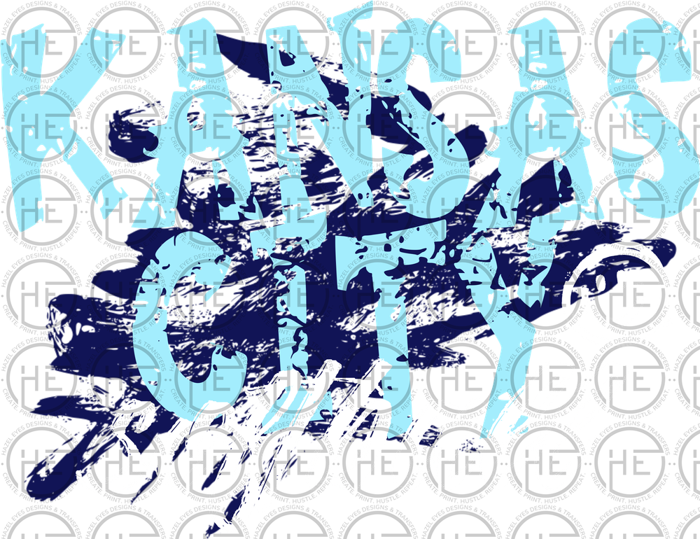 Paint Splatter Kansas City Softball - DTF Transfer